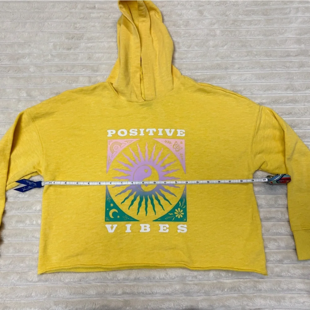 ⚡️3/$20⚡️Old Navy: Girls Light Weight Cropped Hoodie, Positive Vibes, XL (14-16)